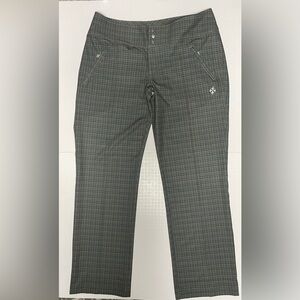 Jofit 4 All Golf Teal Gray Plaid Chinos Women’s 10‎